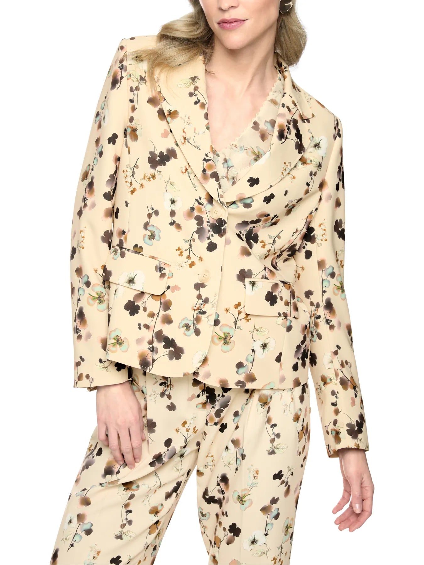 MARC CAIN 
                
                                            BC 34.14 W51 Taillierter Flower-Print-Blazer