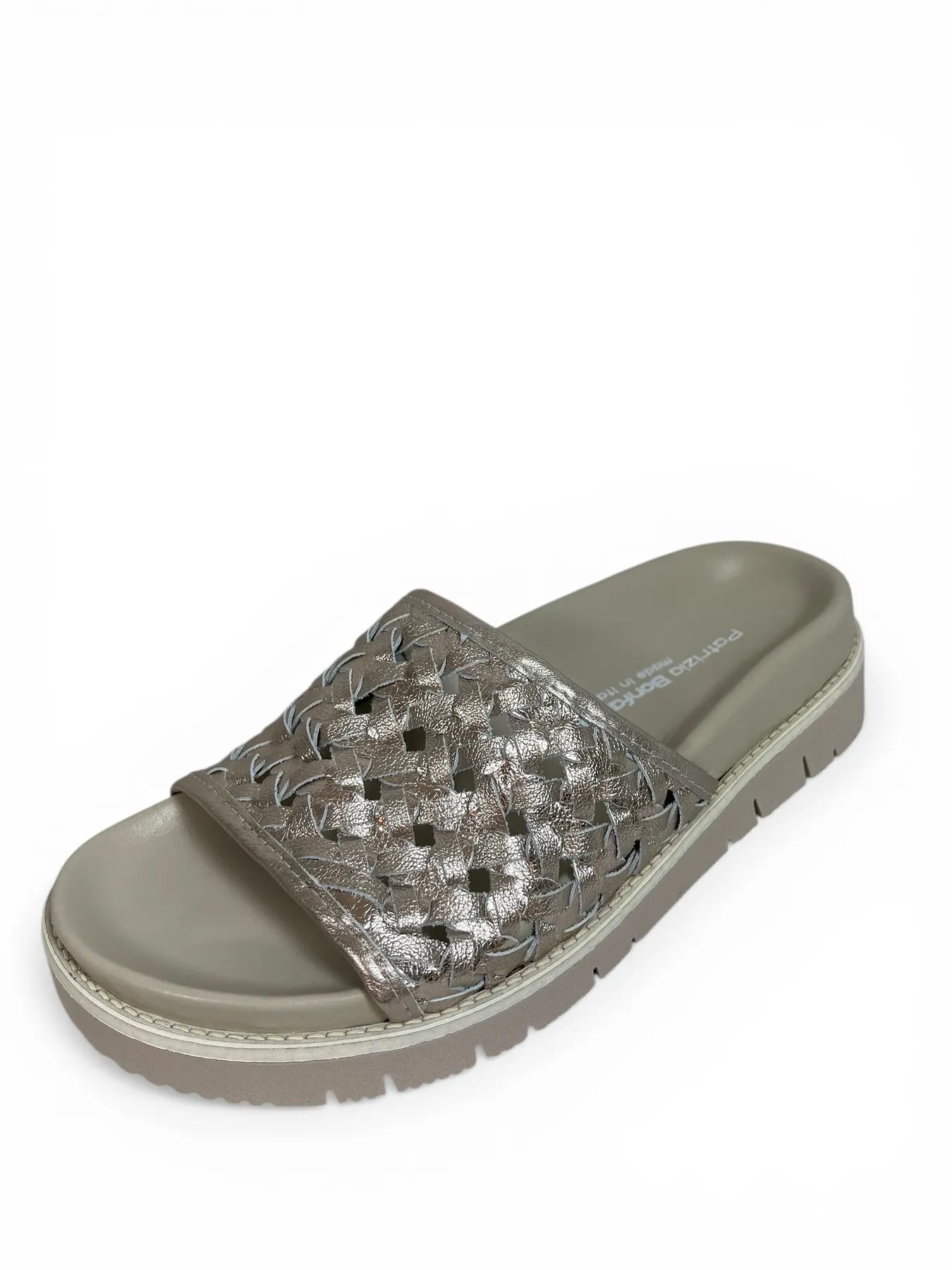 PATRIZIA BONFANTI DOVER BRIANNA WOV SILK PANTOLETTEN SANDALEN VANILLA