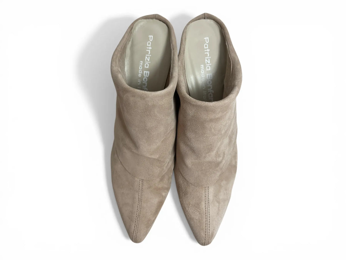 PATRIZIA BONFANTI DOVER IRIS CAMOSCIO SUEDE SABOT CLOGS MULES MIT KEILABSATZ CIPRIA