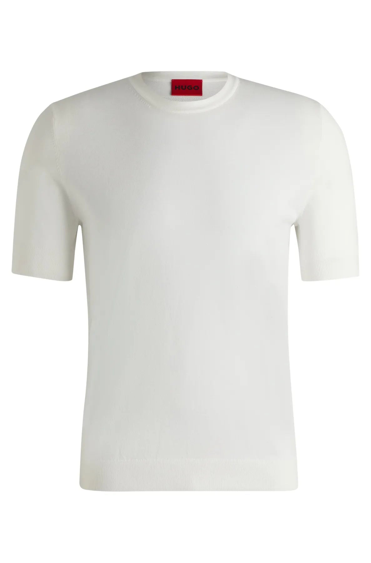 HUGO 50536693 San Carl-CV Pullover Strick-T-Shirt Beige