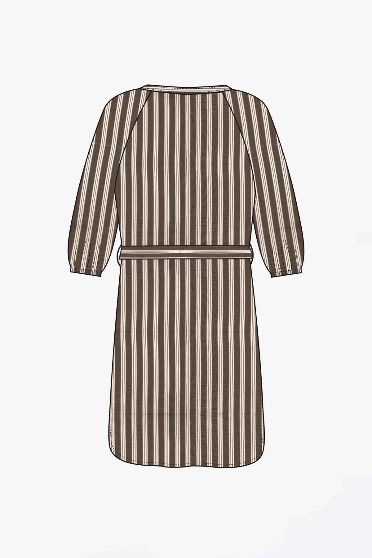 CINQUE 18958229 CIDALMINO Kleid mit Streifen Braun