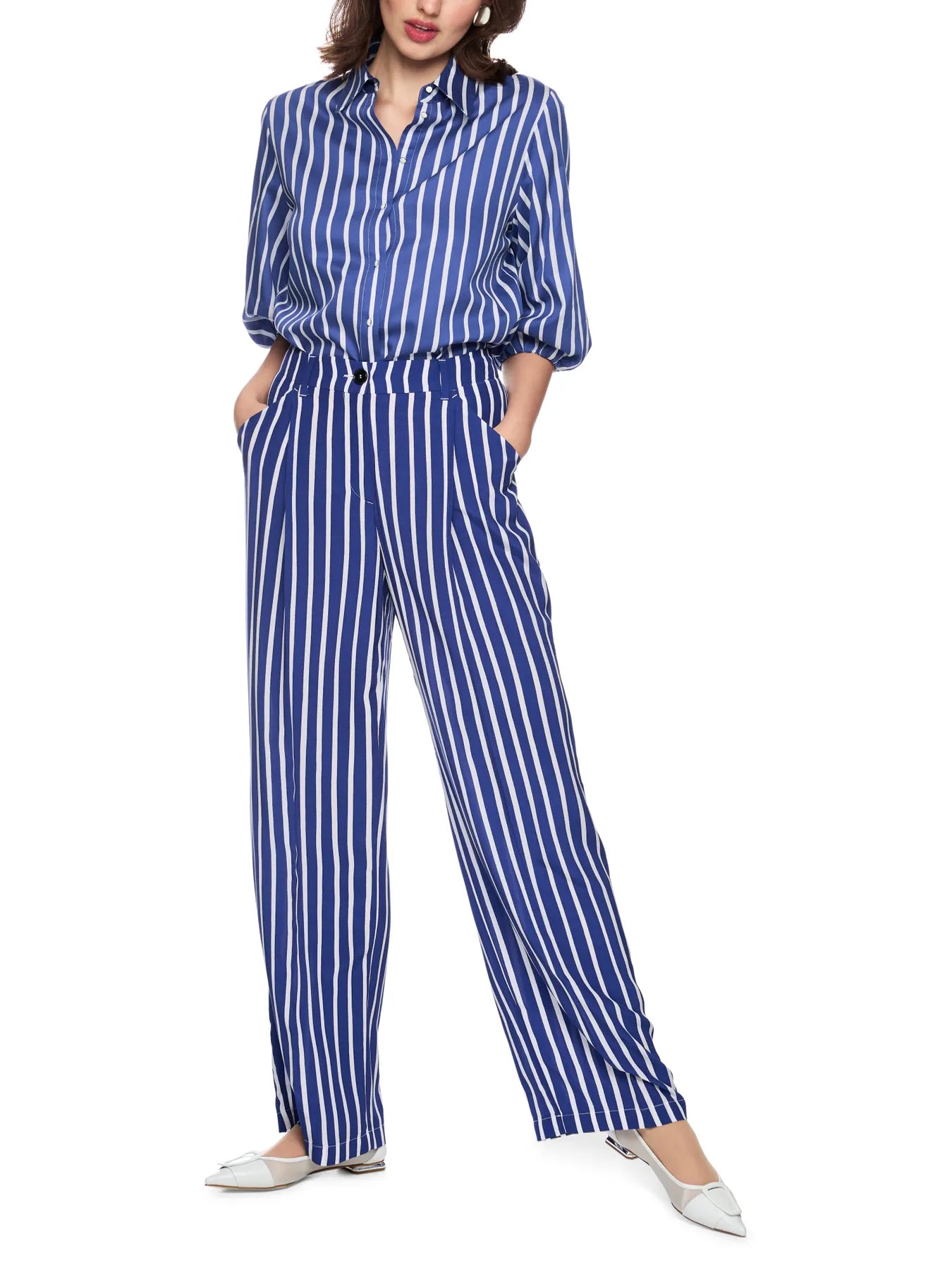 MARC CAIN 
                
                                            AA 81.65 W42 Hose WASCO mit Streifenmuster Blau