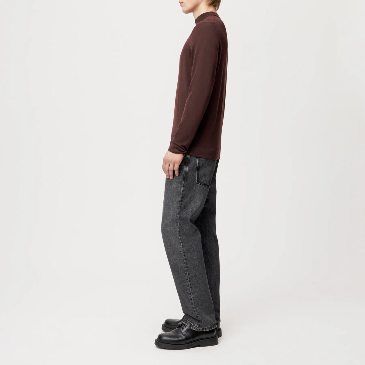DRYKORN 420002 ARWON Stehkragen-Pullover Feinstrick Schoko Braun 1116