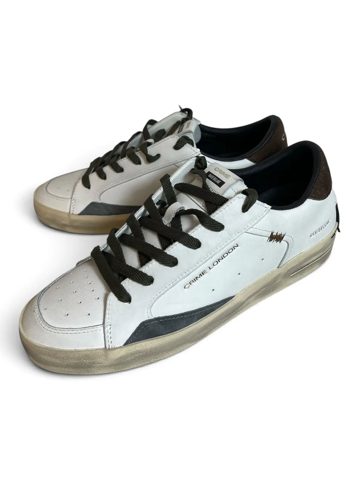 CRIME LONDON 10109AA9 SK8 DELUX Herren Sneaker Weiß