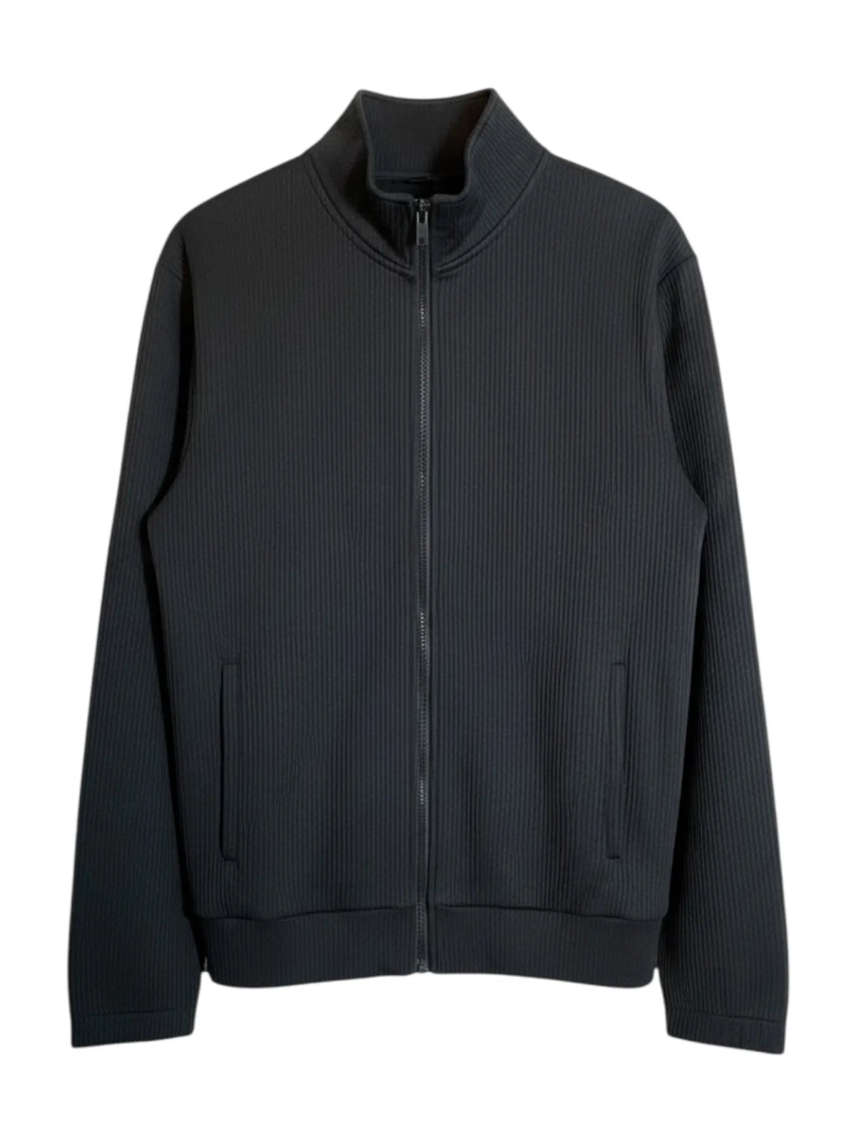 ARMANI XM003425 AF28569  Gerippte Zip Jacke Marine UB101 DEEP NAVY