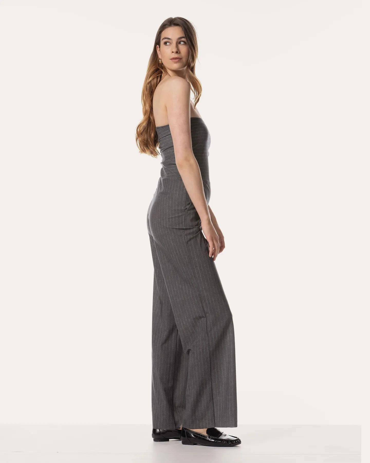JJAPAN TKY HIBI DESSIN Jumpsuit  Travelqualität Stretch Dark Antra Stripe