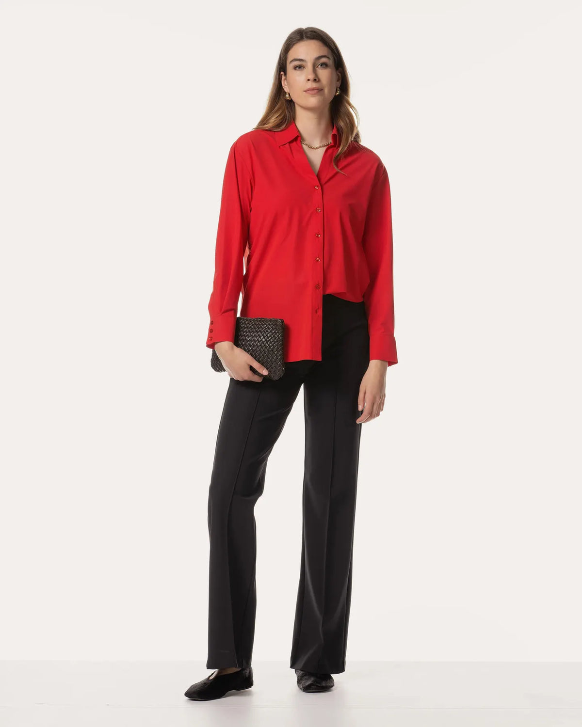 JAPAN TKY MIKUYA  Bluse Travel-Stoff Stretch  SPICY RED