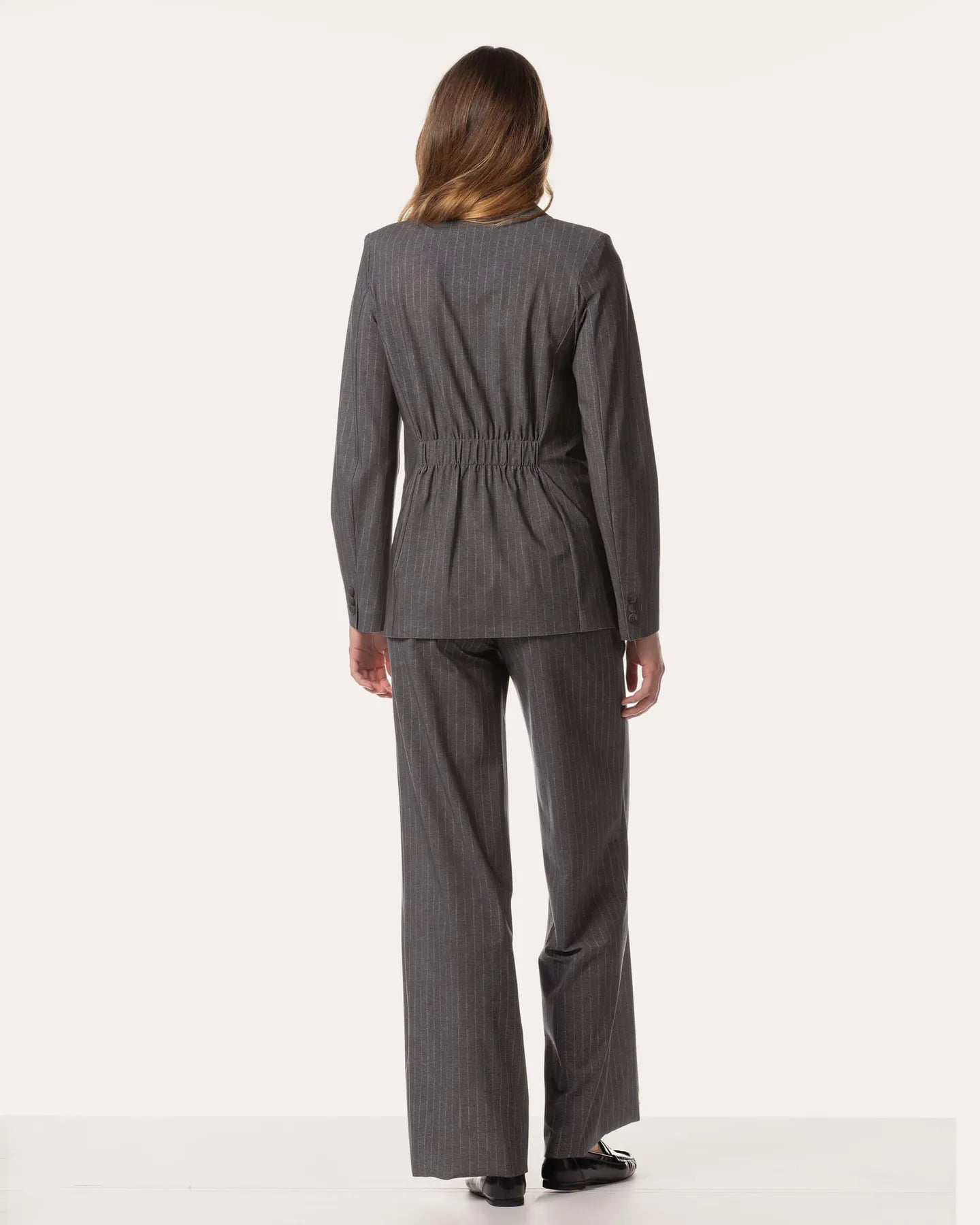 JAPAN TKY GOSHIKO DESSIN Blazer Technojersey Stretch Dark Antra Stripe