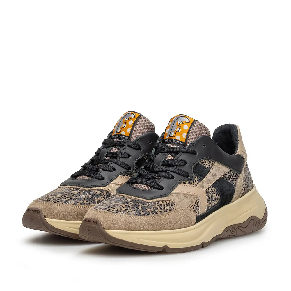 VAN BOMMEL SFW-10154-34-01 Holli 01.00 Sneaker Suede Leder Taupe
