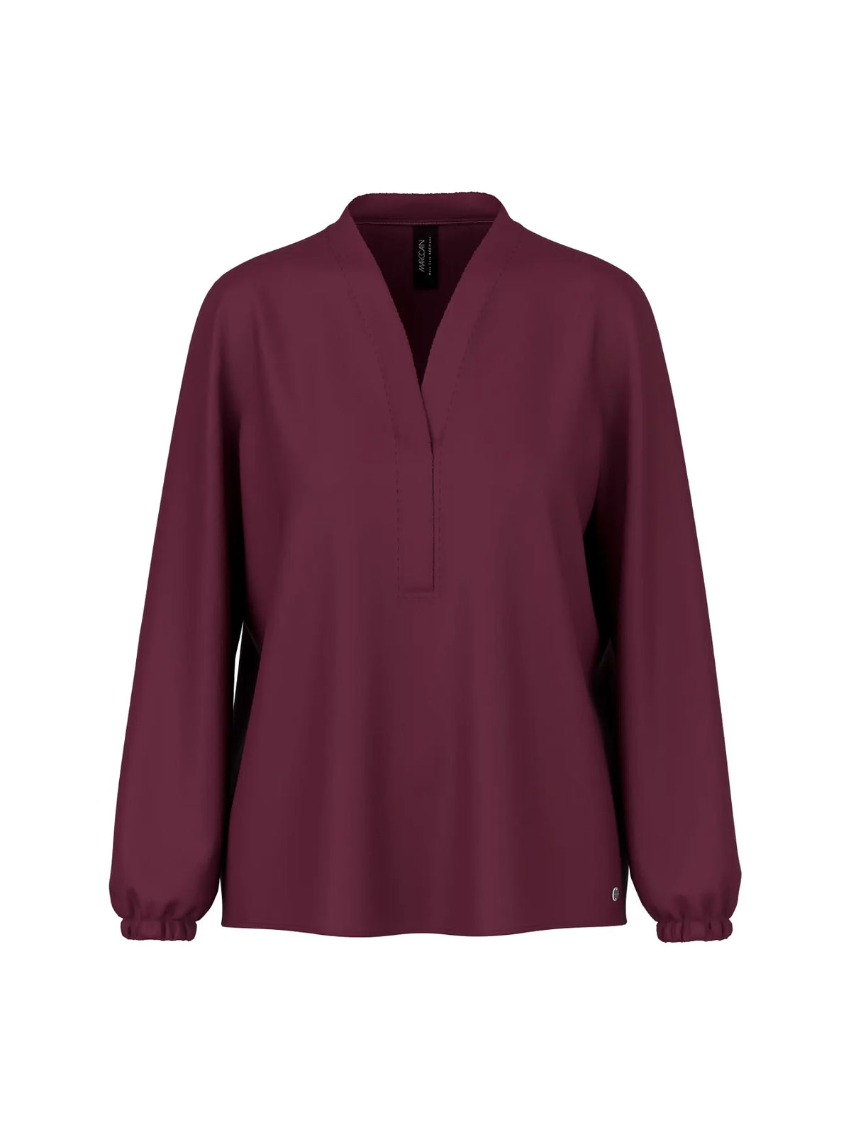 MARC CAIN BA 51.03 W39 Weite Bluse mit V-Ausschnitt Winetasting