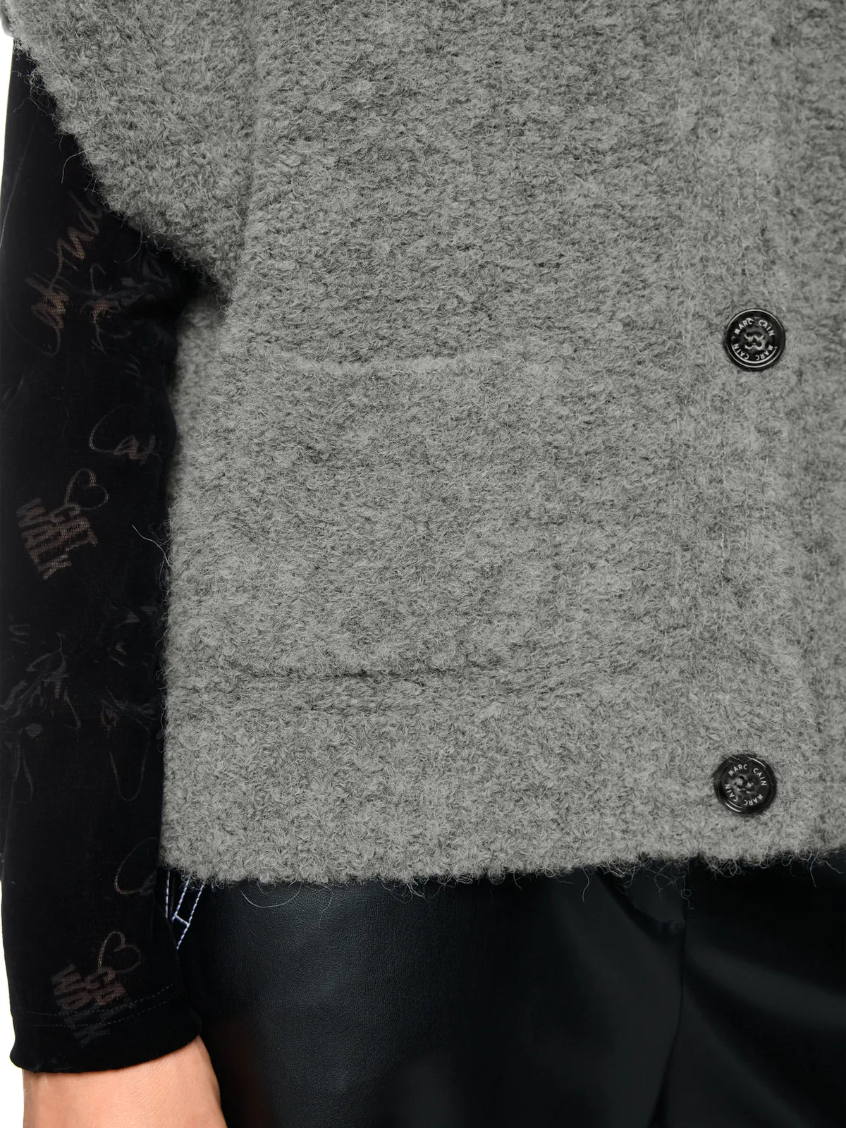 MARC CAIN BS 37.04 M21 Strickweste Knitted in Germany Grau