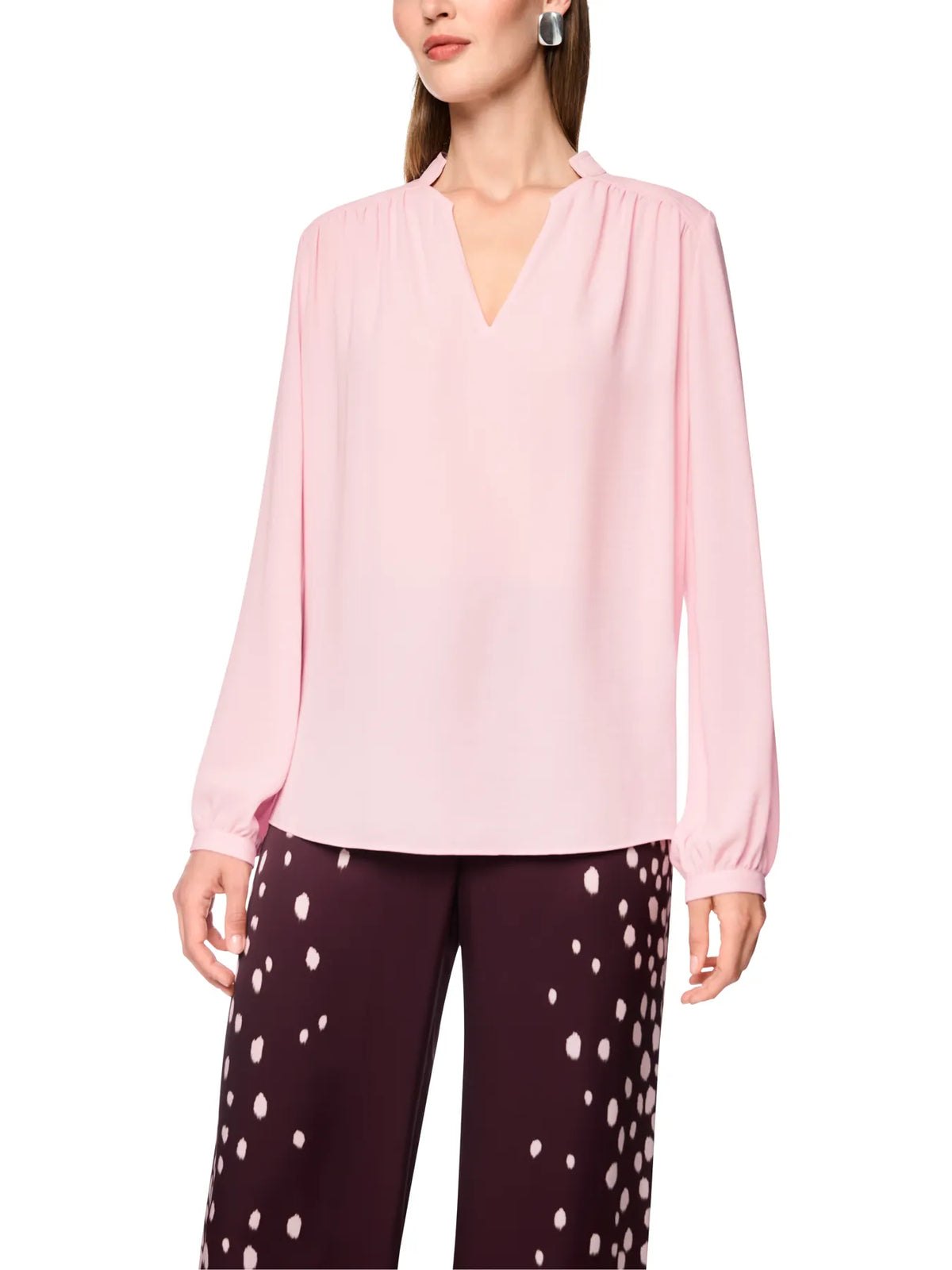 MARC CAIN BC 51.25 W90 Fließende Bluse mit Schmuckknopf rosa chalk pink