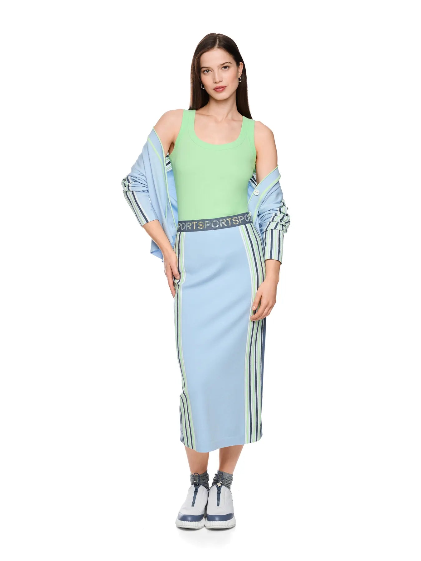 MARC CAIN 
                
                                            BS 61.25 J50 Basic Top aus Baumwollstretch patina green