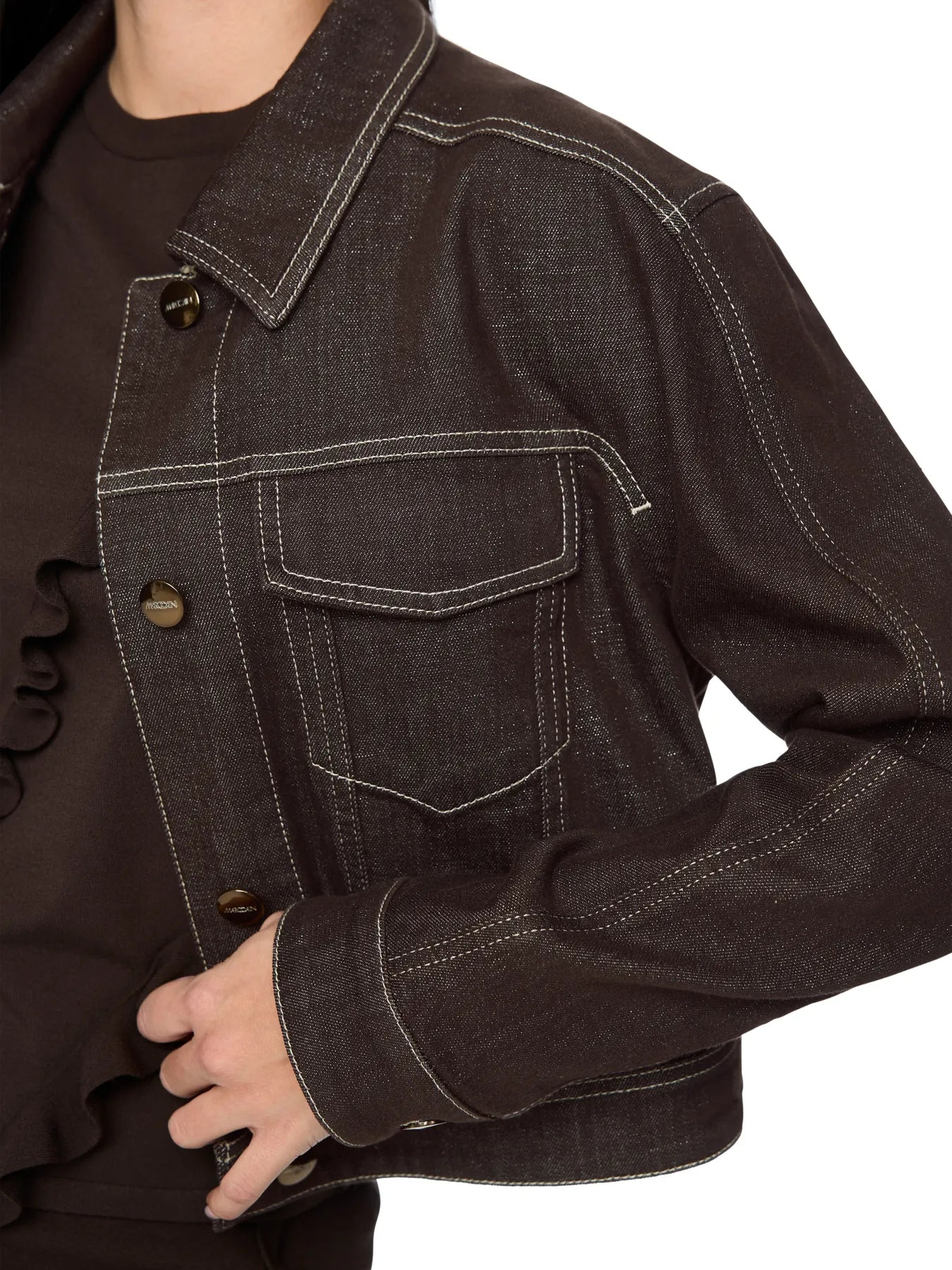 MARC CAIN 
                
                                            BC 31.09 D09 Kurze Jeansjacke mit Lurexgarn seal brown