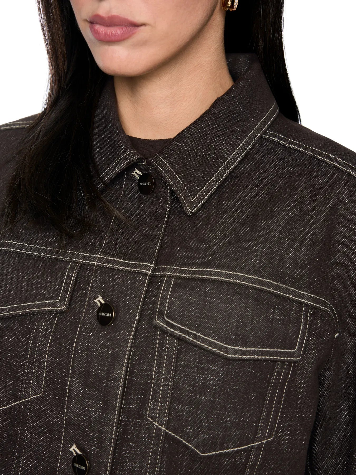 MARC CAIN 
                
                                            BC 31.09 D09 Kurze Jeansjacke mit Lurexgarn seal brown
