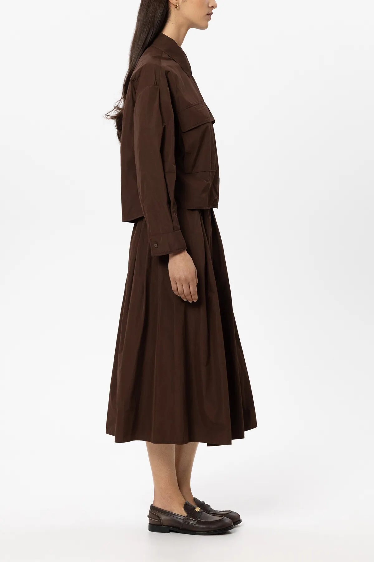 LUISA CERANO 448115/4208-0  Taft-Blousonjacke marone