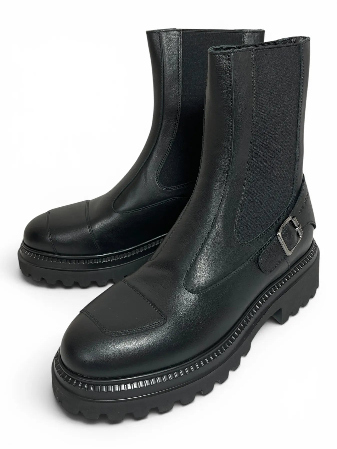 COPENHAGEN CPH950 LEATHER Damen Stiefelette Biker Boots Schwarz