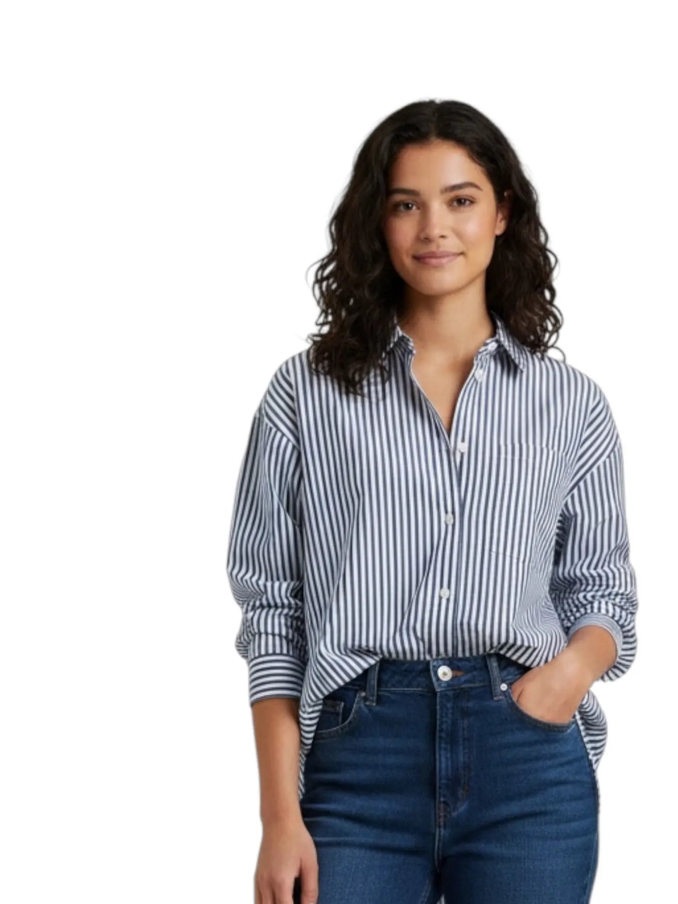 CINQUE 56831739 CITARI 
                
                    Damen Blusenhemd  Streifen Blau