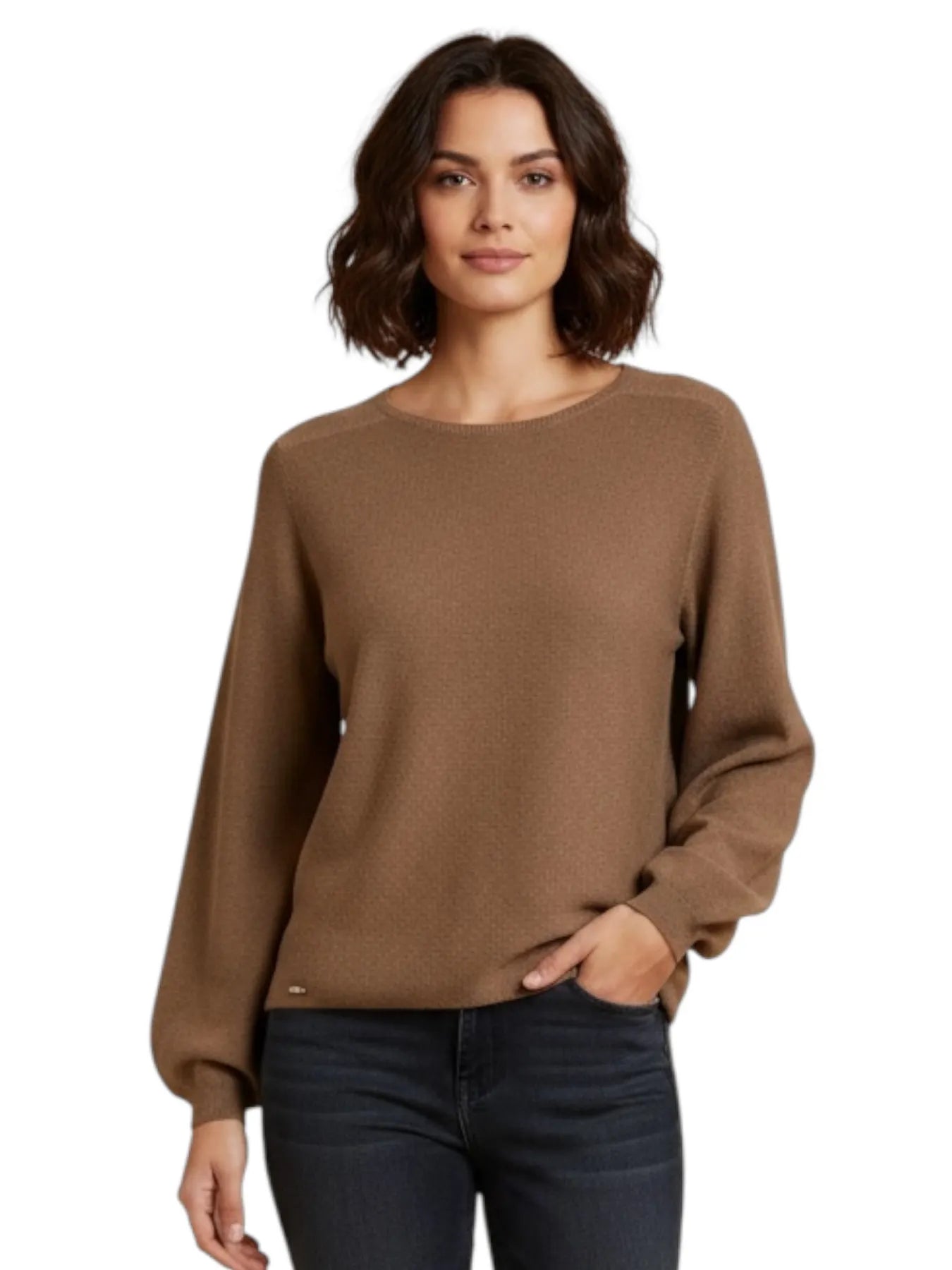 CINQUE 65111759 CIELLAS Feinstrick Pullover Braun 26