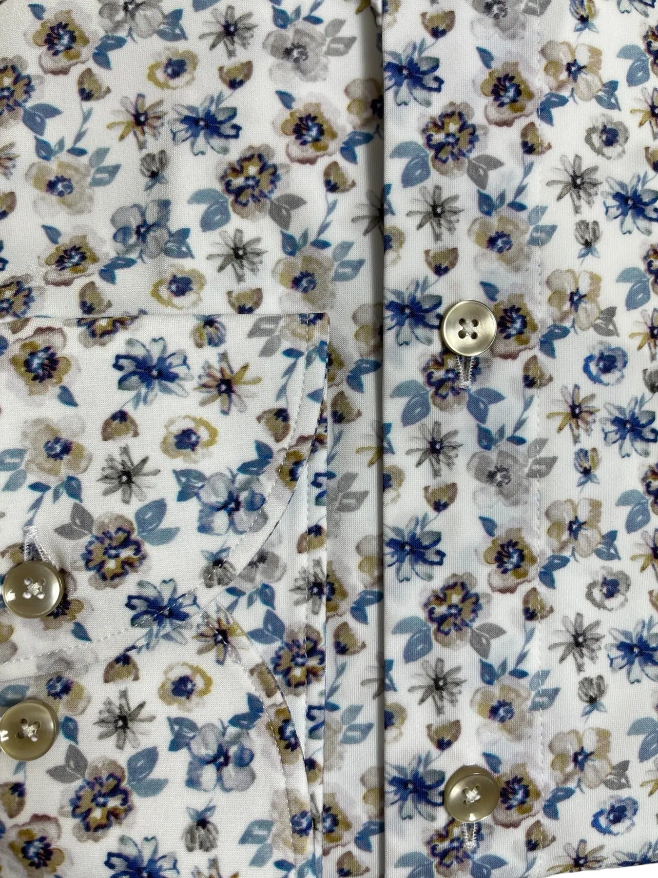 fakts 6459 Hemd  Shirt Slim Fit Leisure brown light flower  817