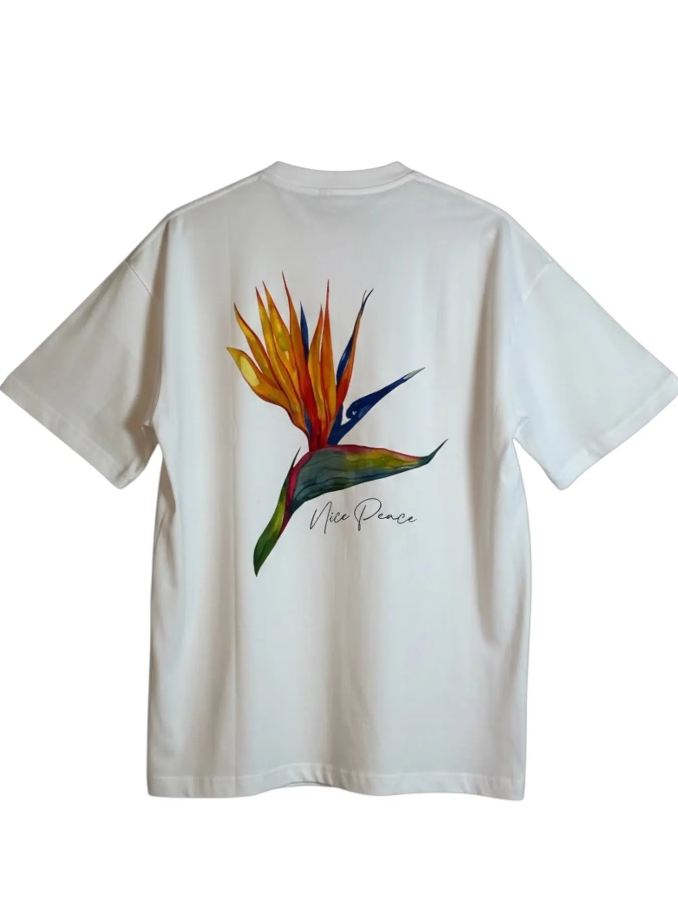 NICE.PEACE NP-733 T-Shirt Print auf der Rückseite Weiß