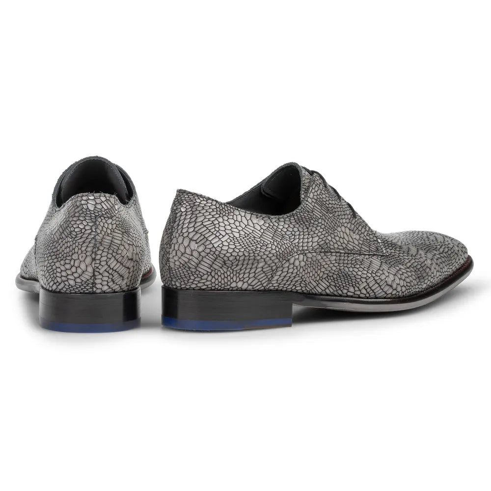 VAN BOMMEL SFM-30337-31-01 De Netter 21.02  Herren Business Schuhe Reptilmuster DarkGrey