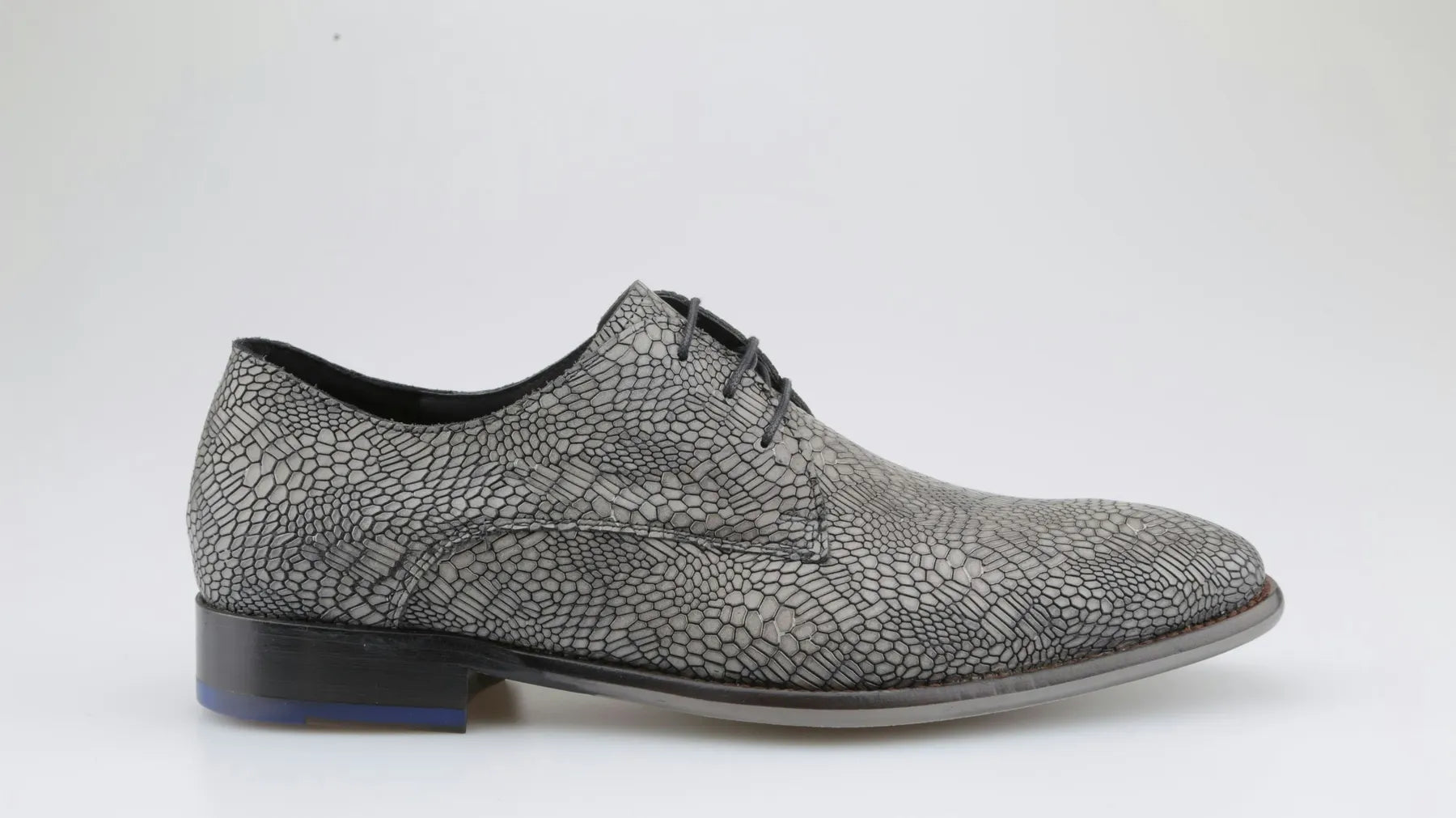 VAN BOMMEL SFM-30337-31-01 De Netter 21.02  Herren Business Schuhe Reptilmuster DarkGrey