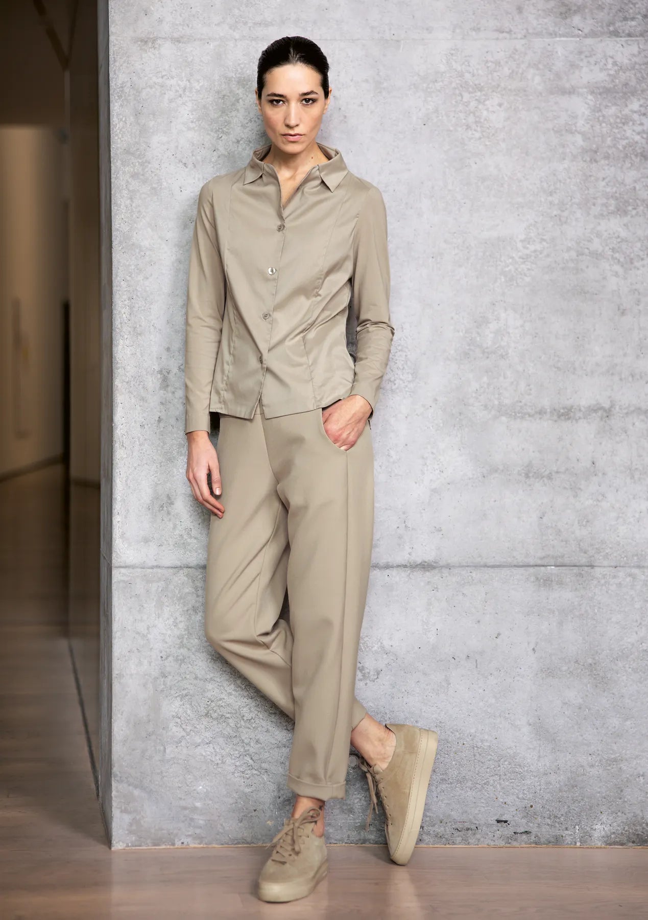ANIA SCHIERHOLT HO3378/66 Hose Oliv Caper