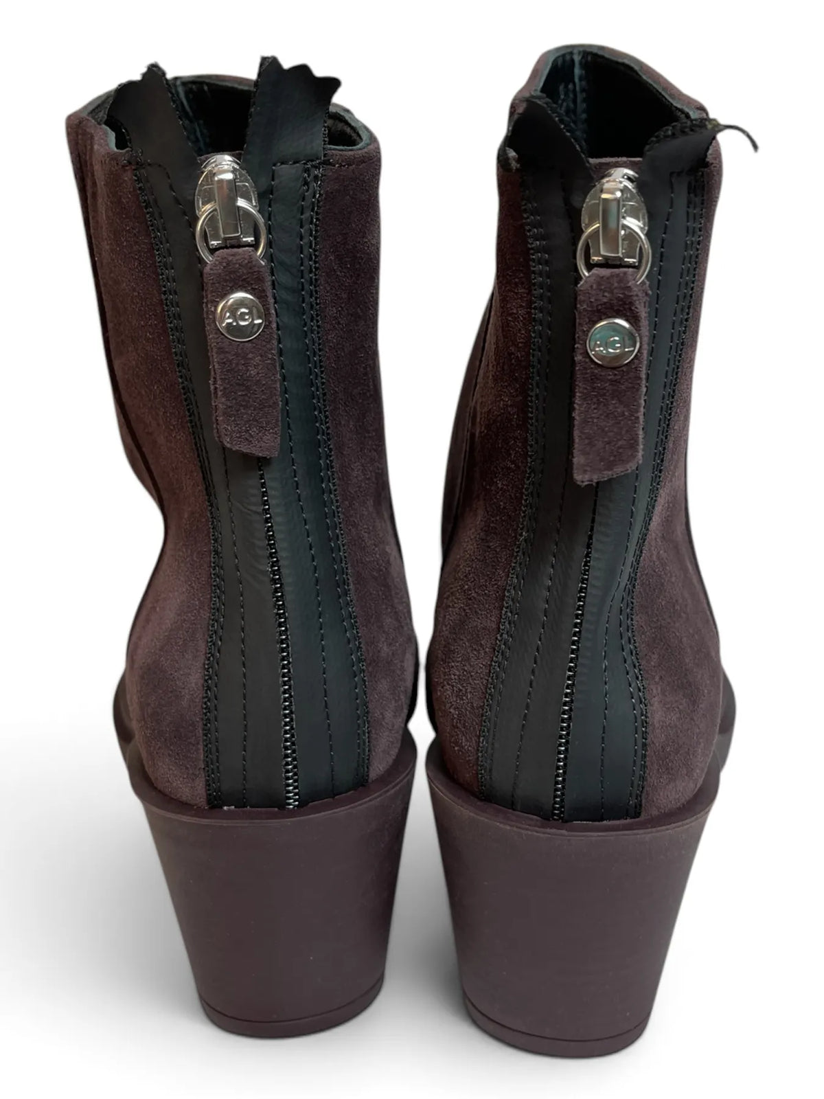 AGL D788501PGFERGU0358 LOWBOOT Suede Stiefelette Reißverschluss Prune