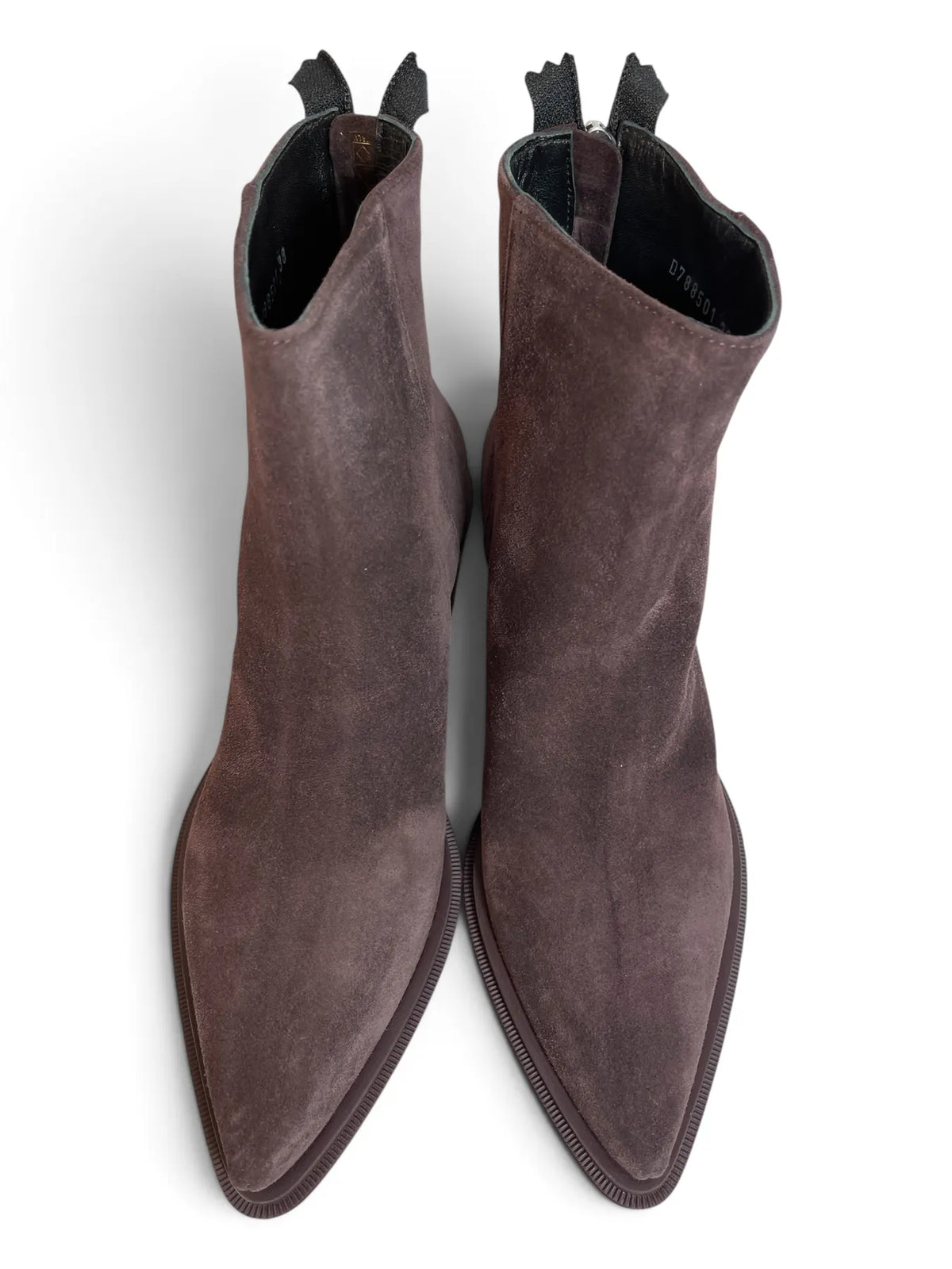 AGL D788501PGFERGU0358 LOWBOOT Suede Stiefelette Reißverschluss Prune