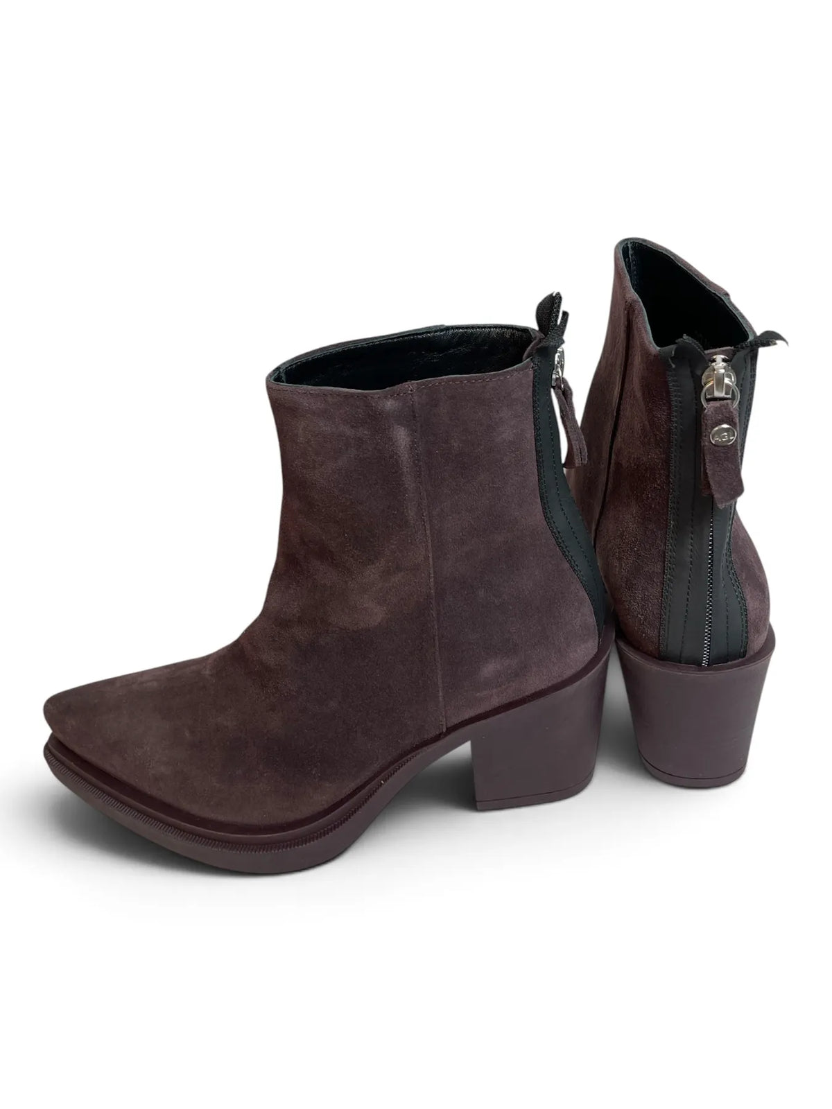 AGL D788501PGFERGU0358 LOWBOOT Suede Stiefelette Reißverschluss Prune