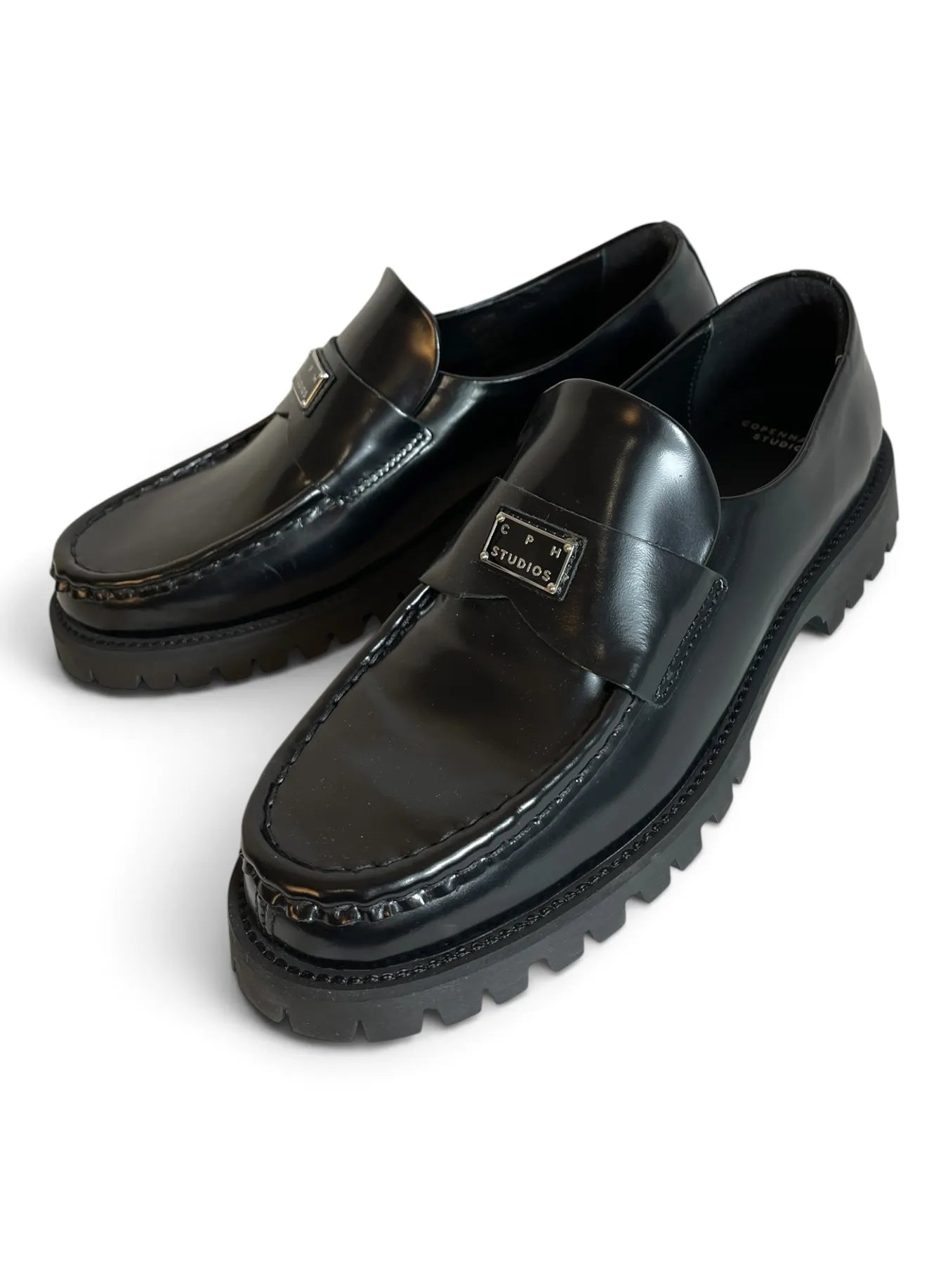 COPENHAGEN CPH848 BRUSHED LEATHER Penny-Loafer Sliper Black
