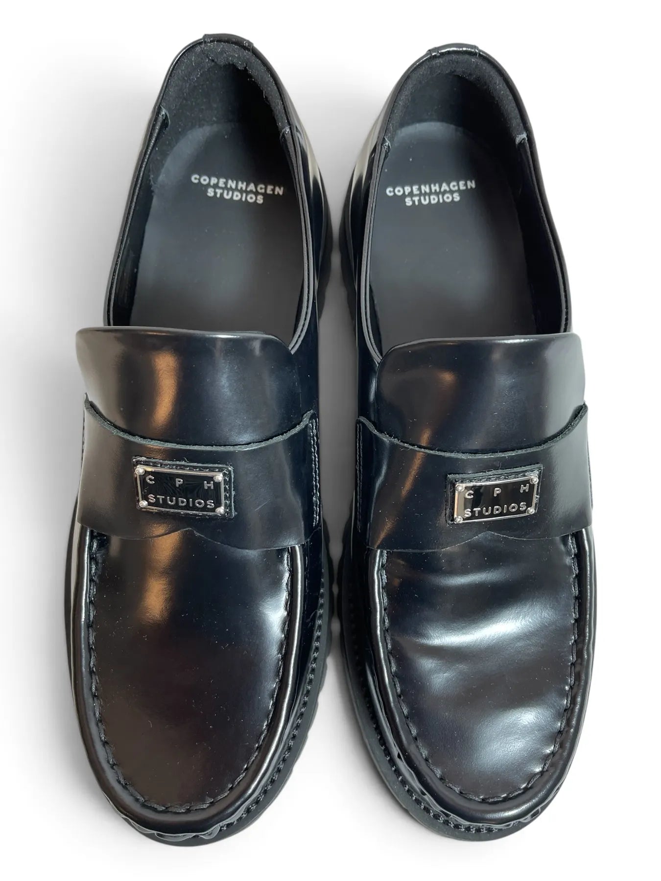 COPENHAGEN CPH848 BRUSHED LEATHER Penny-Loafer Sliper Black