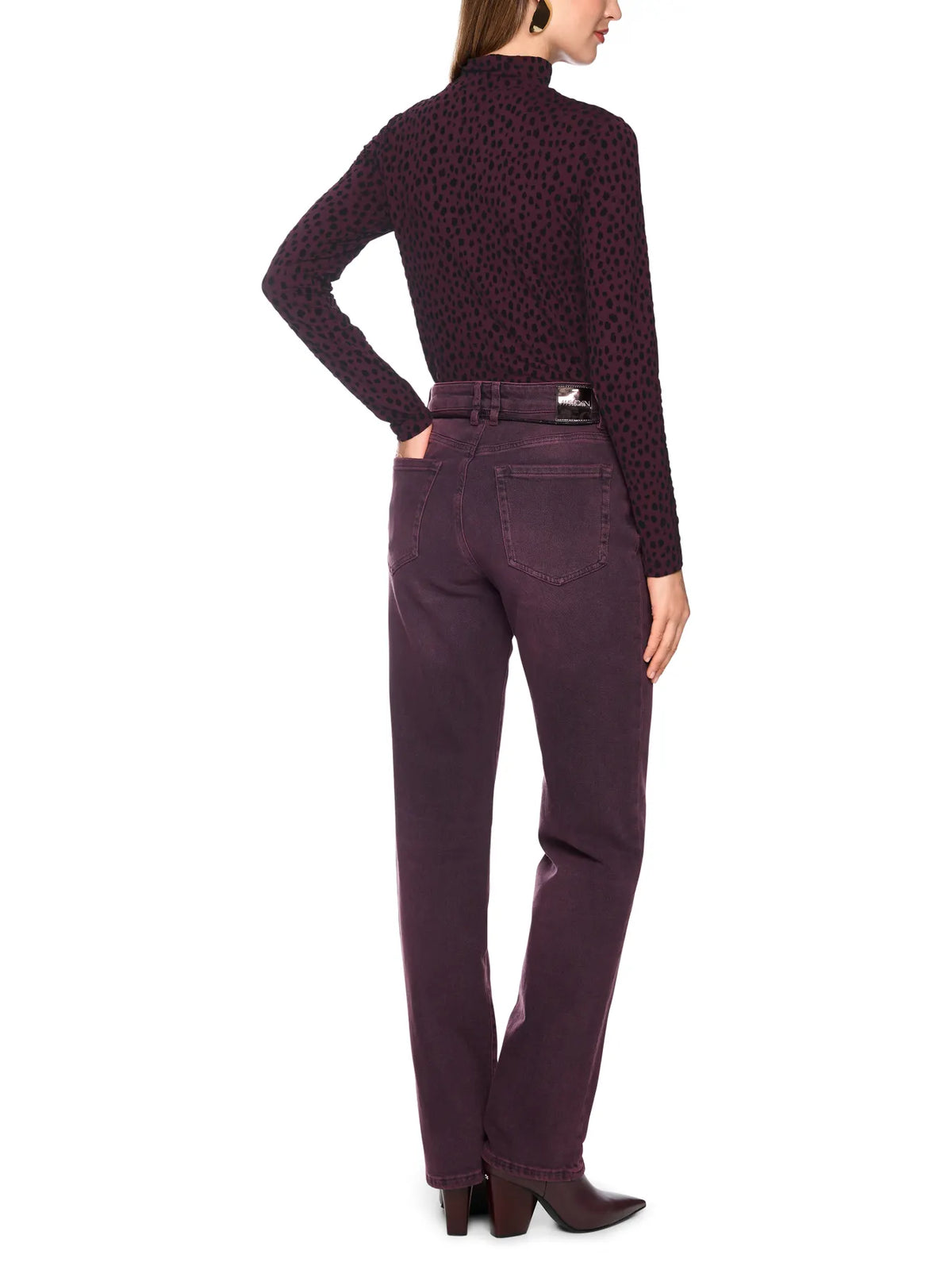MARC CAIN BC 48.54 J27 Stretch-Shirt mit Bambi-Print winetasting