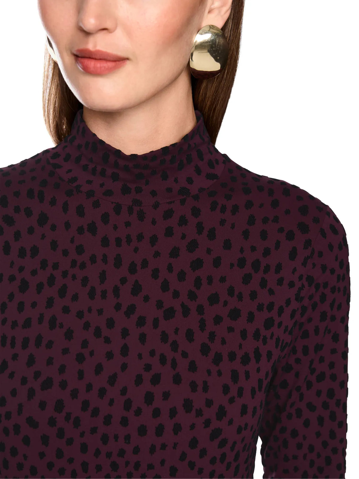 MARC CAIN BC 48.54 J27 Stretch-Shirt mit Bambi-Print winetasting