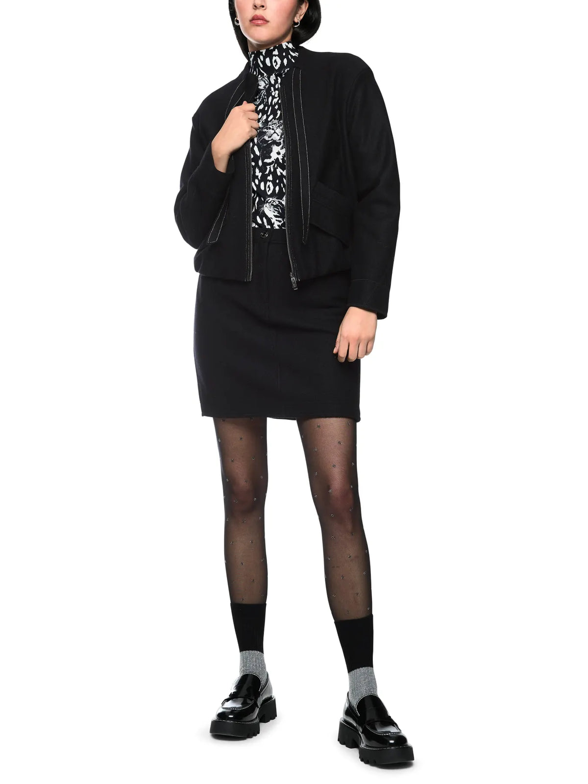 MARC CAIN 
                
                                            BS 31.14 J30 Schurwolljacke Knitted in Germany Black