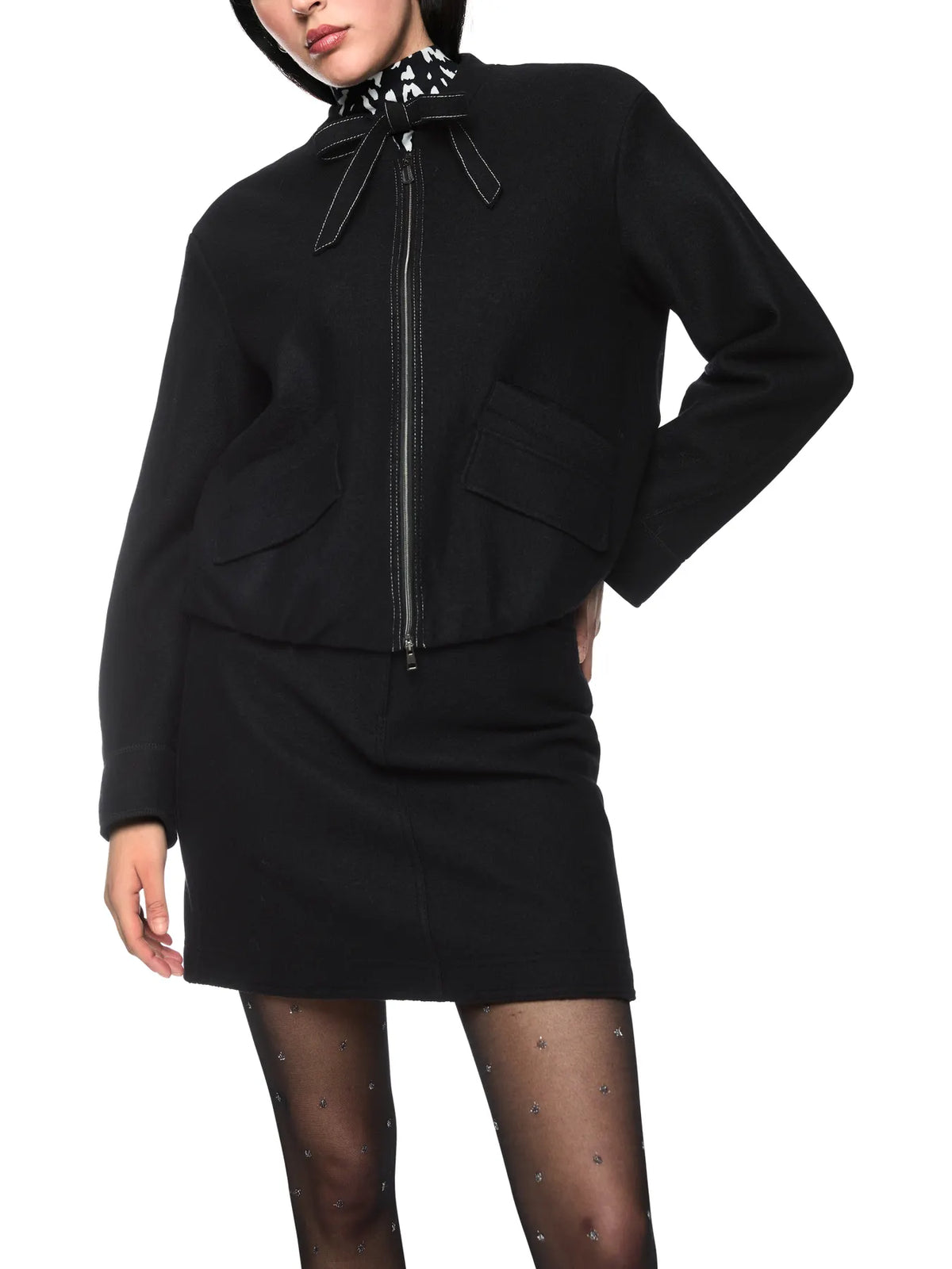 MARC CAIN 
                
                                            BS 31.14 J30 Schurwolljacke Knitted in Germany Black
