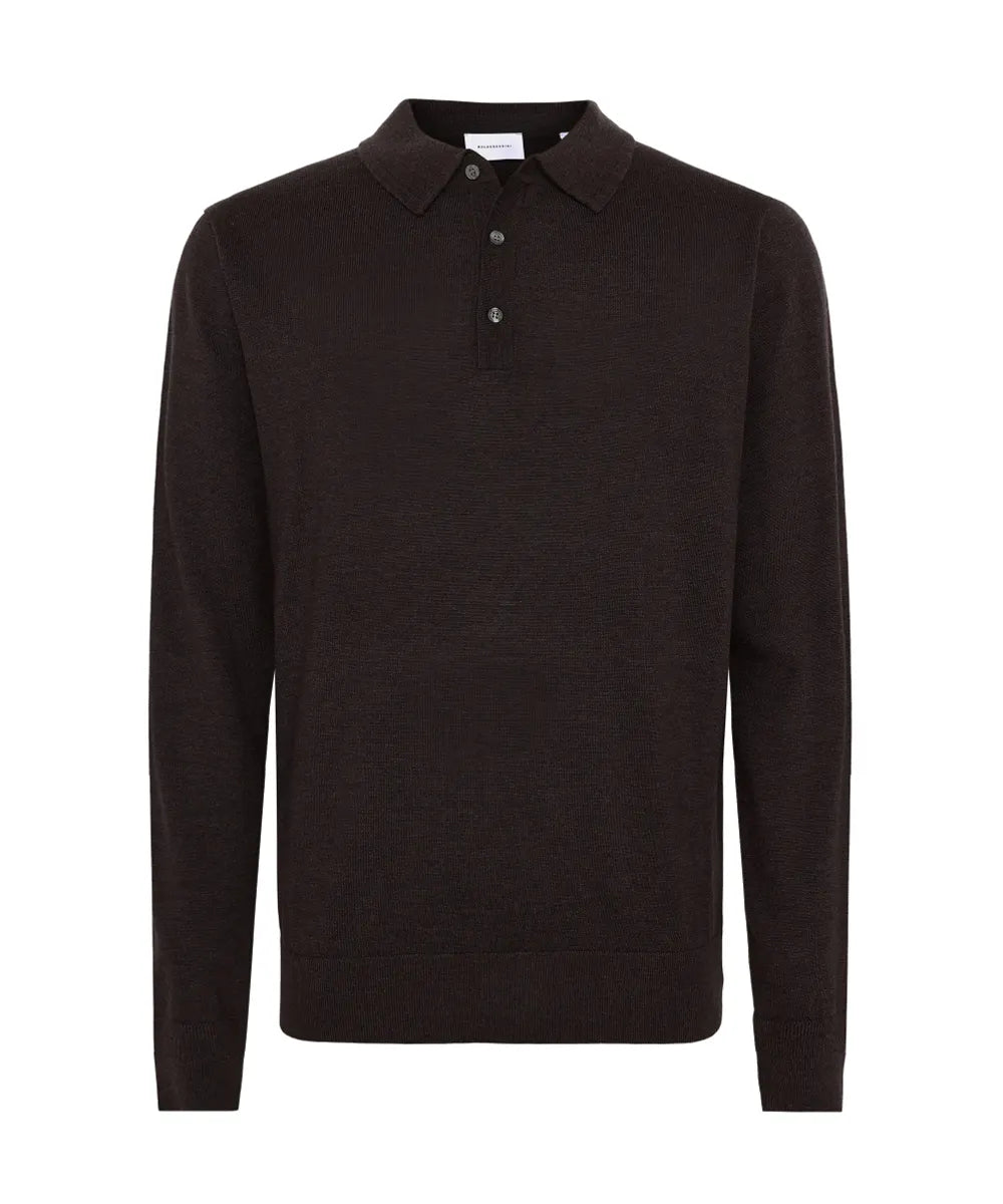 Baldessarini B4 50055.5063 BLD-Manteo Pullover Knopfleiste Wolle braun demitasse