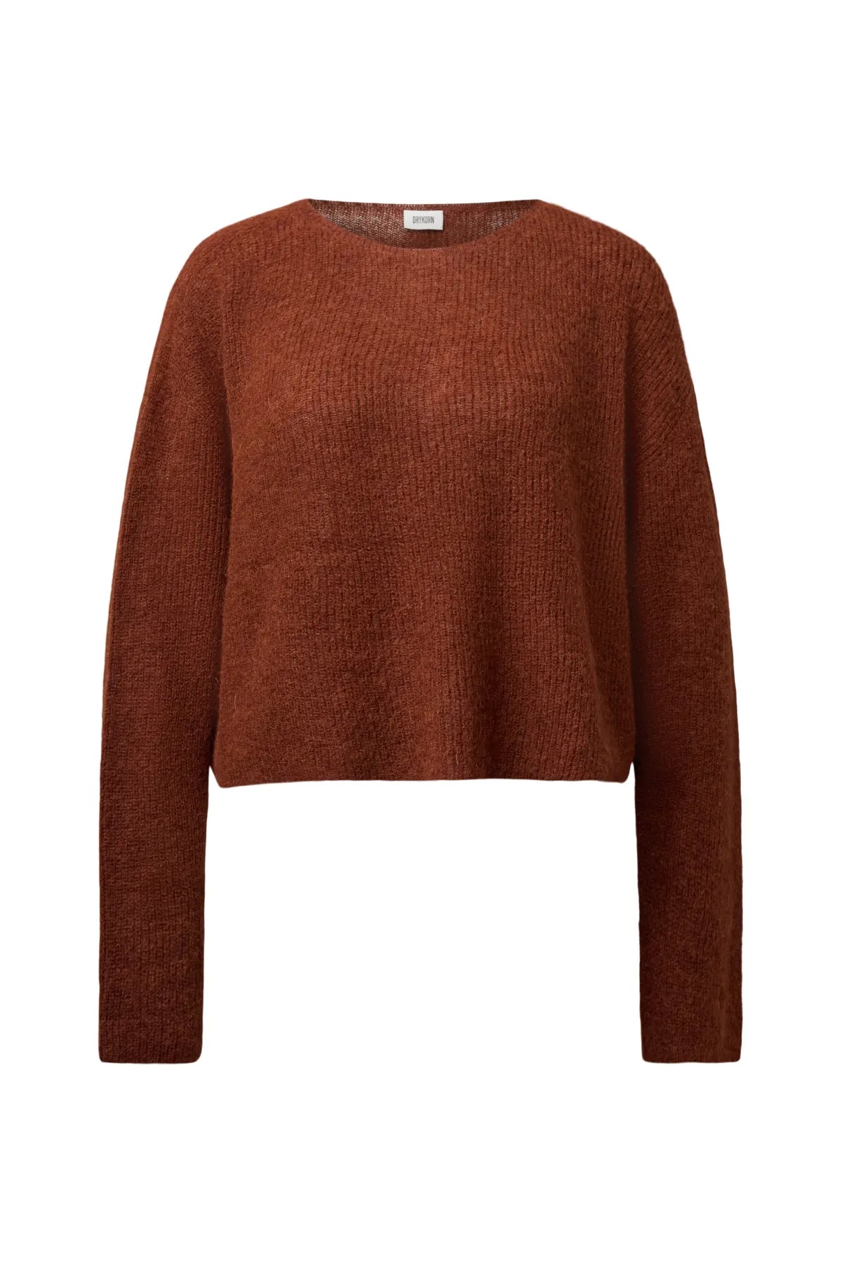 DRYKORN 420217 IMENY Pullover Kurz Alpaka-Mix braun
