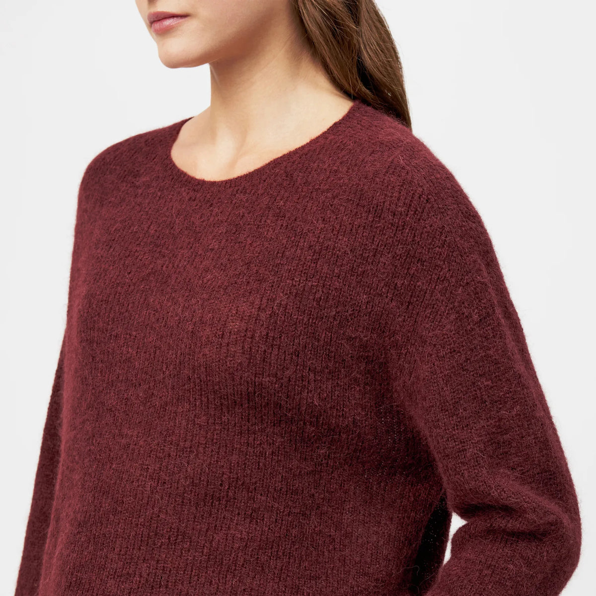 DRYKORN 420217 IMENY Pullover Kurz Alpaka-Mix braun