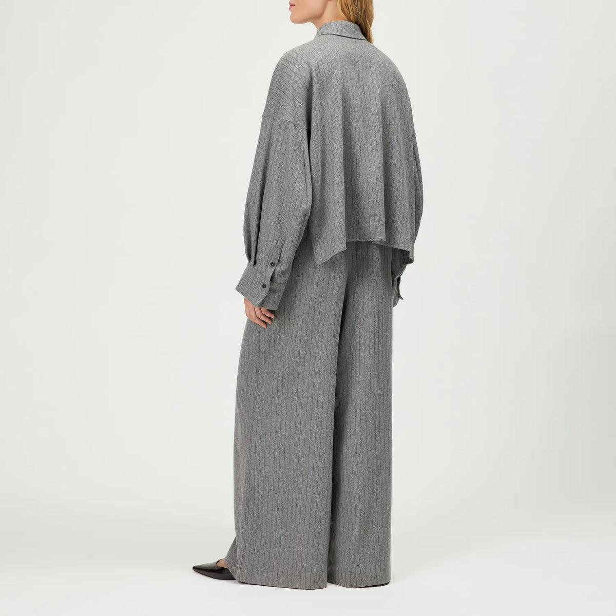 DRYKORN 142105 OSHIA Kurze  Bluse Woll-Mix Grau