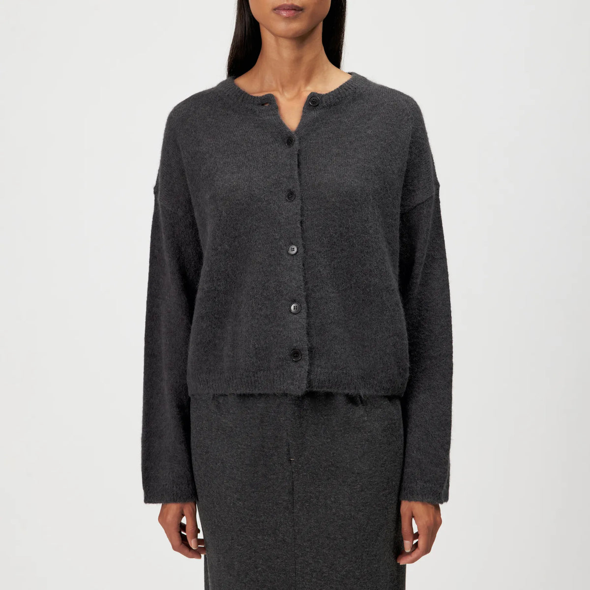 DRYKORN 420171 MARWENI Strickjacke  Alpaka-Mix Grau 6100
