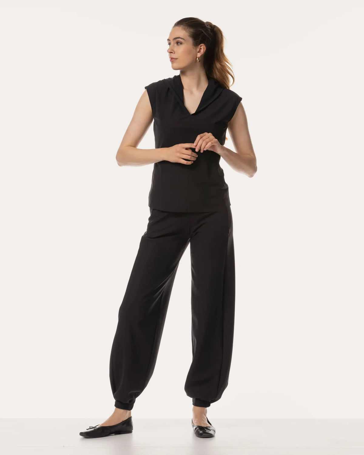 JAPAN TKY  SAEKO Hose knitterfrei stretch DEEP BLACK