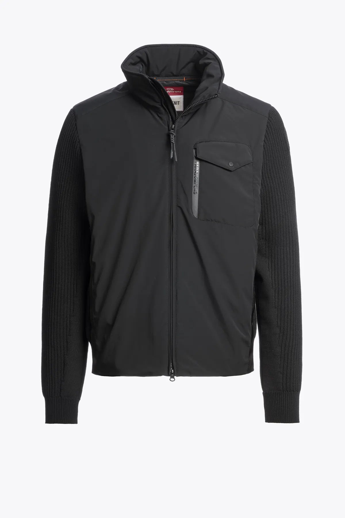 PARAJUMPERS KT04 STEEL RIVER Hybrid-Jacke Materialmix  NERO 0541