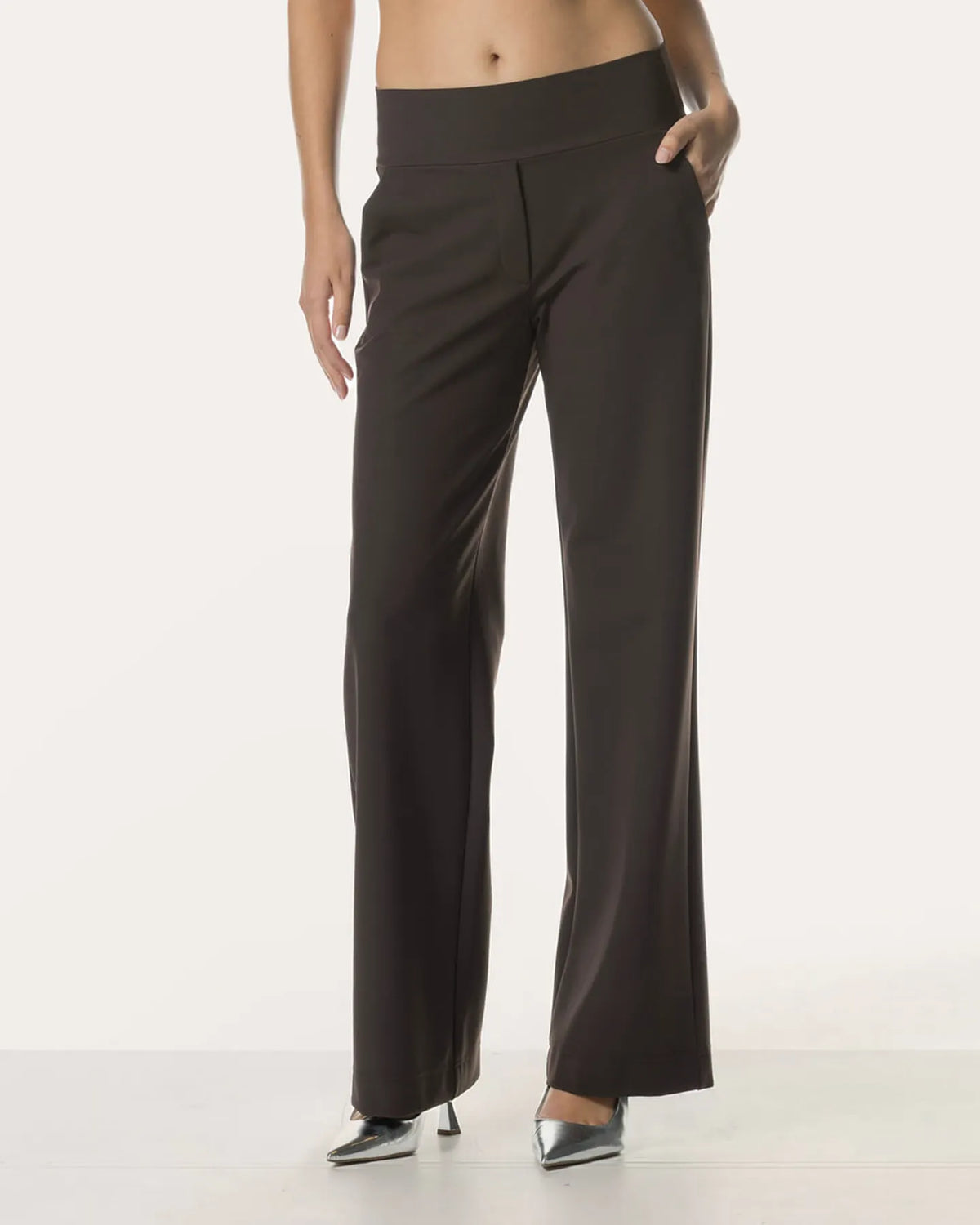 JAPAN TKY FUYA Hose Knitterfrei Stretch Braun