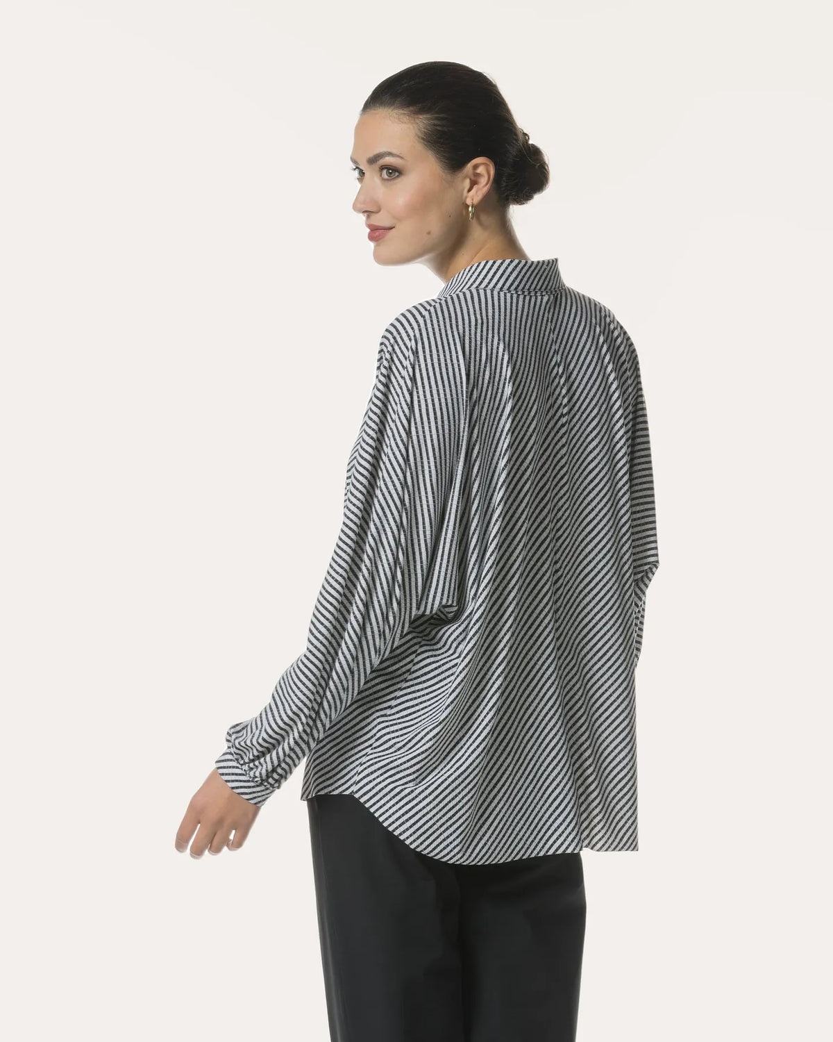 JAPAN TKY IWAI Gestreifte Bluse STRETCH DIAGONAL STRIPE