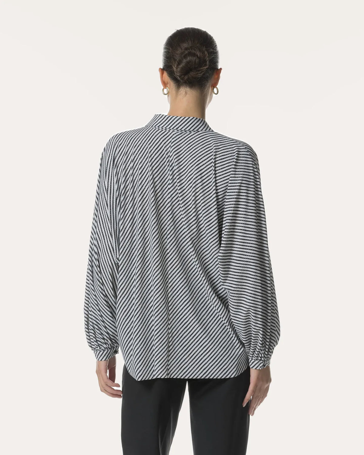 JAPAN TKY IWAI Gestreifte Bluse STRETCH DIAGONAL STRIPE