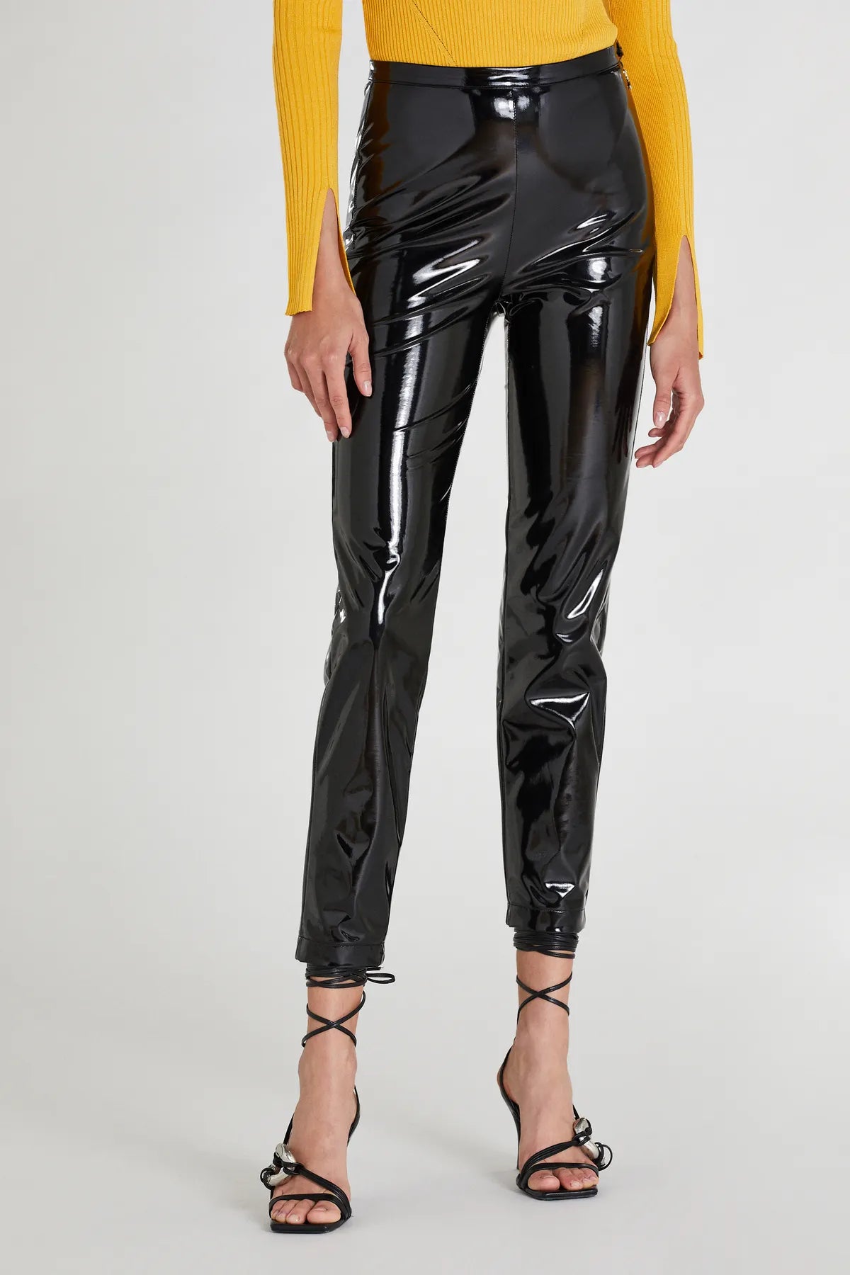 PATRIZIA PEPE  8P0347 A9I7 7/8-Hose Damen Leder-Optik Schwarz