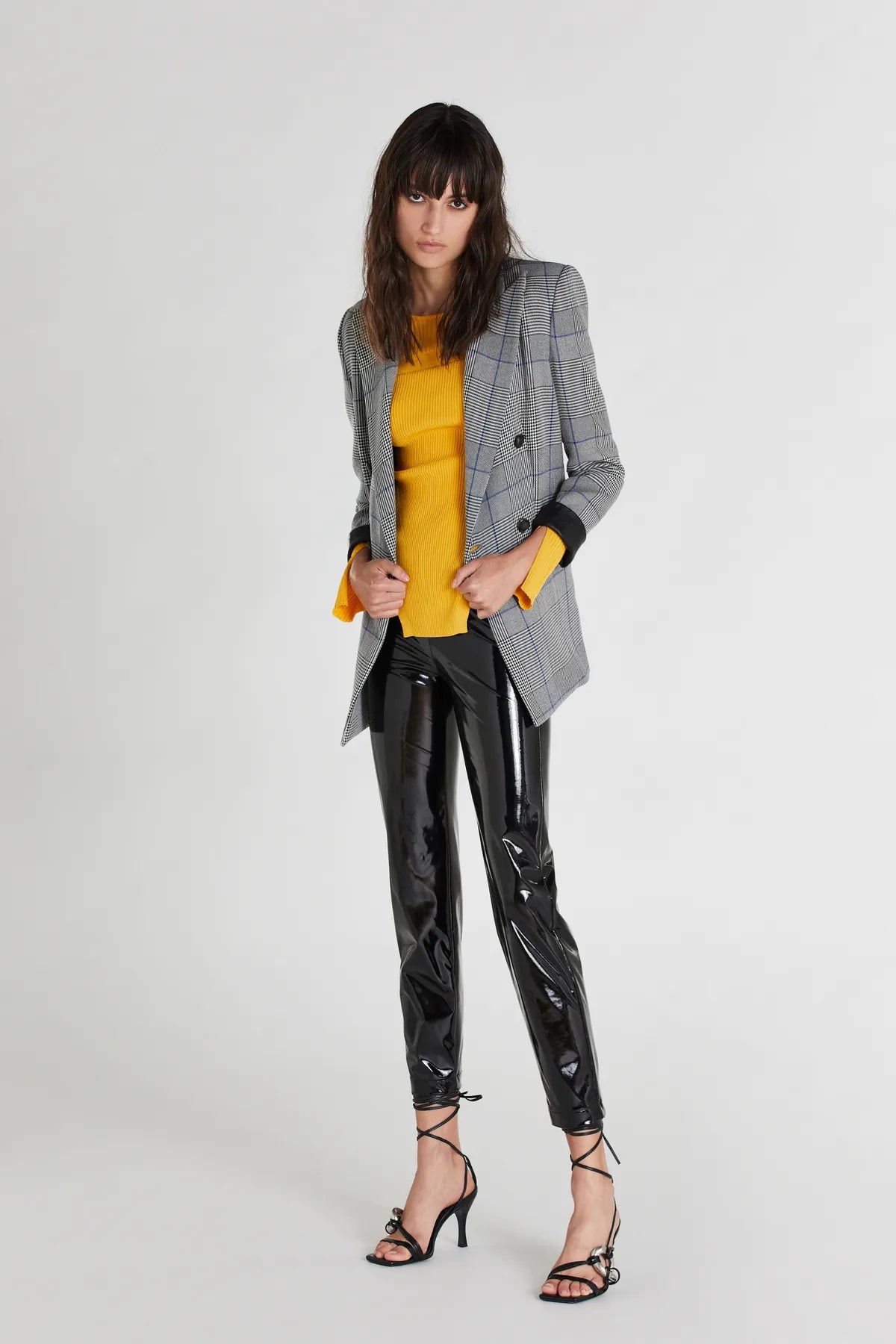 PATRIZIA PEPE  8P0347 A9I7 7/8-Hose Damen Leder-Optik Schwarz