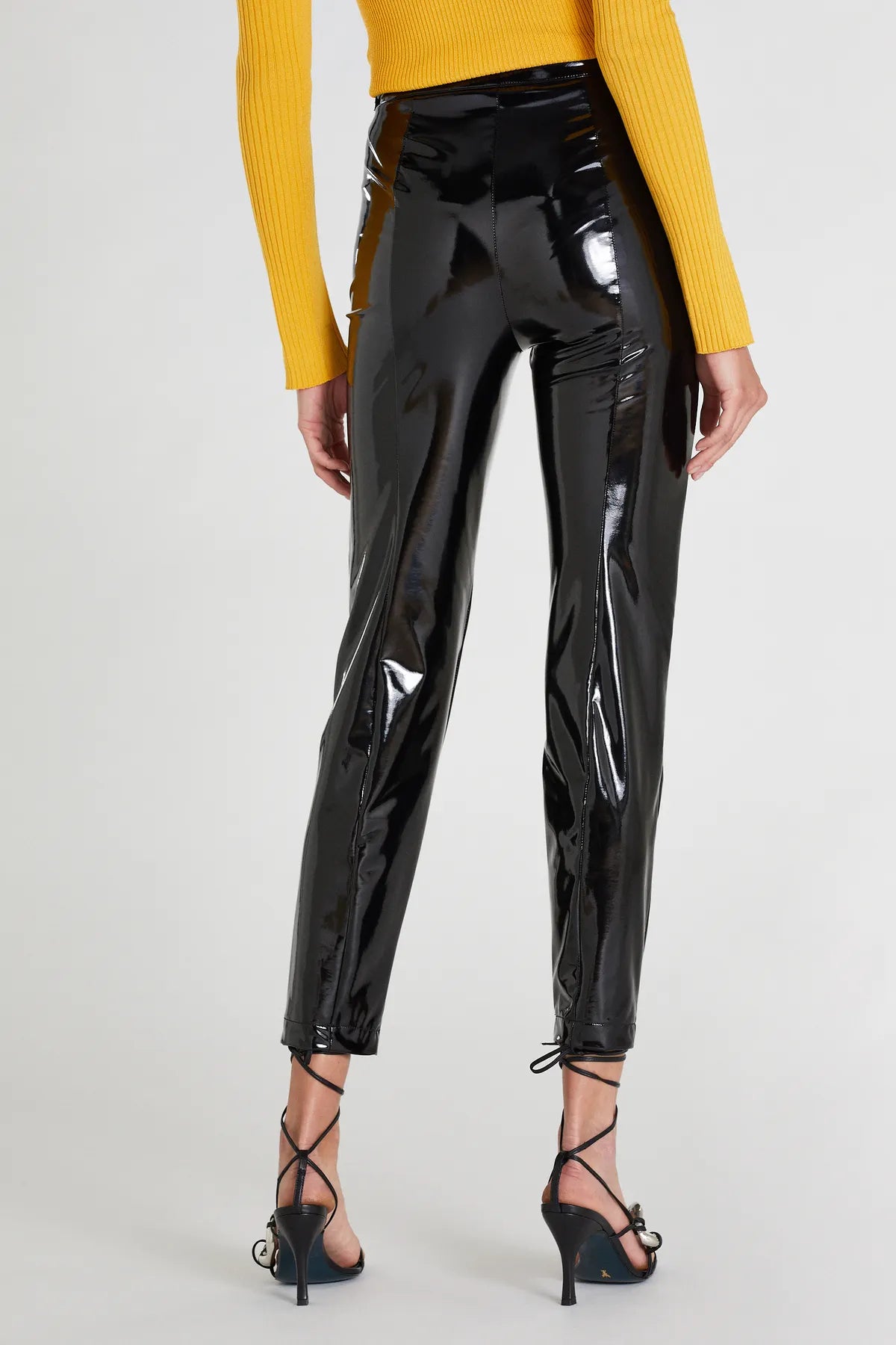 PATRIZIA PEPE  8P0347 A9I7 7/8-Hose Damen Leder-Optik Schwarz